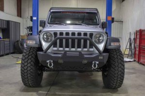 Jeep Wrangler JL Front Bumper - Fishbone Offroad - Mako Front - Black textured powder coat - `18-`27